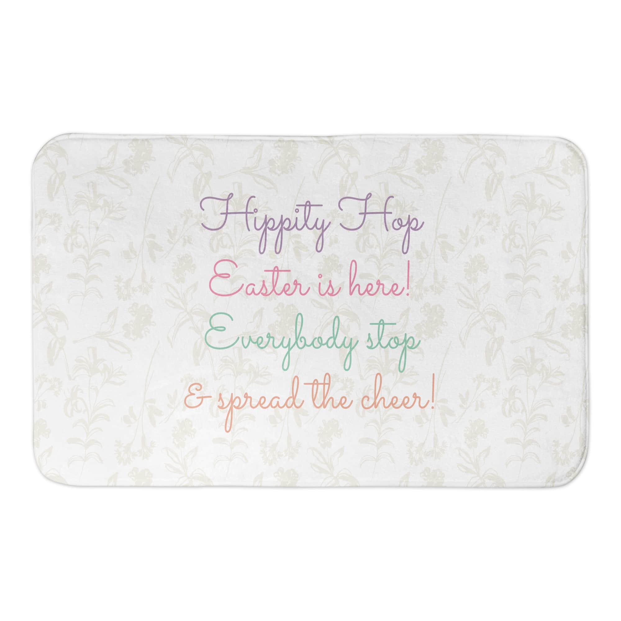 Hippity Hop Easter is Here 21" x 34" Bath Mat